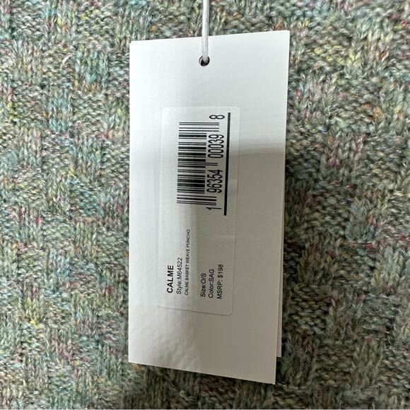 JOHNNY WAS Calme Sage Basket Weave Poncho NWT in One Size - Picture 4 of 9